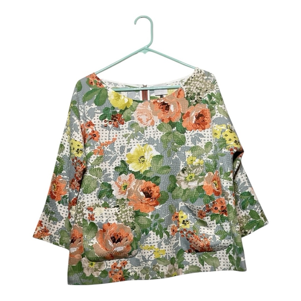 Women’s NWOT Anthropologie HD n Paris Bloomfield Floral blouse, size large